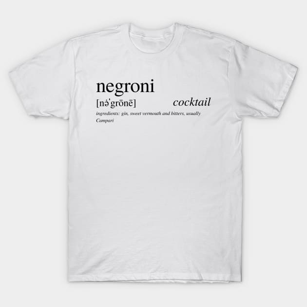 The Negroni cocktail T-Shirt by LushLife